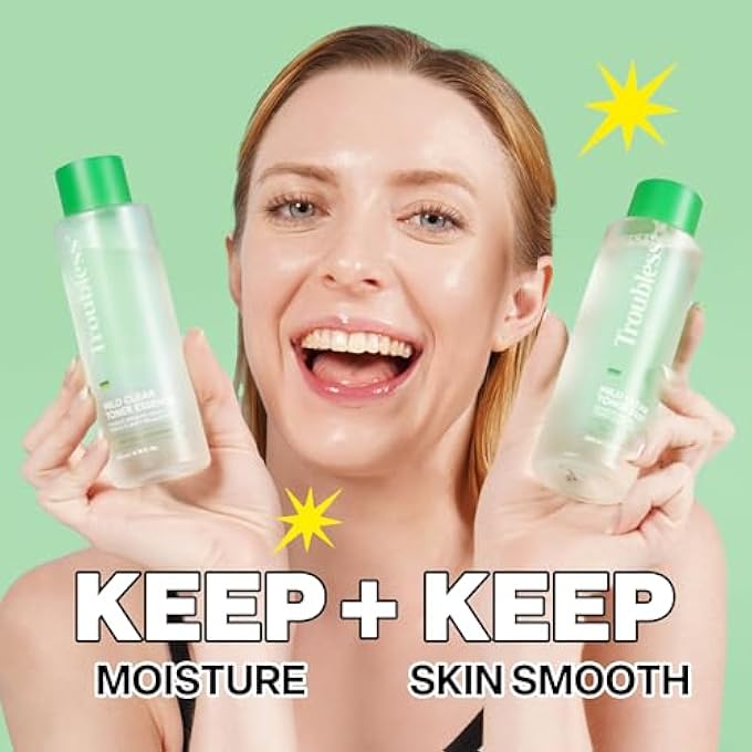 Troubless MILD CLEAR TONER ESSENCE - TEA TREE FACIAL TONER FOR ALL SKIN TYPES | HYDRATING SKIN TONER, DAILY SKIN CARE (6.76 FL OZ) - Image 2